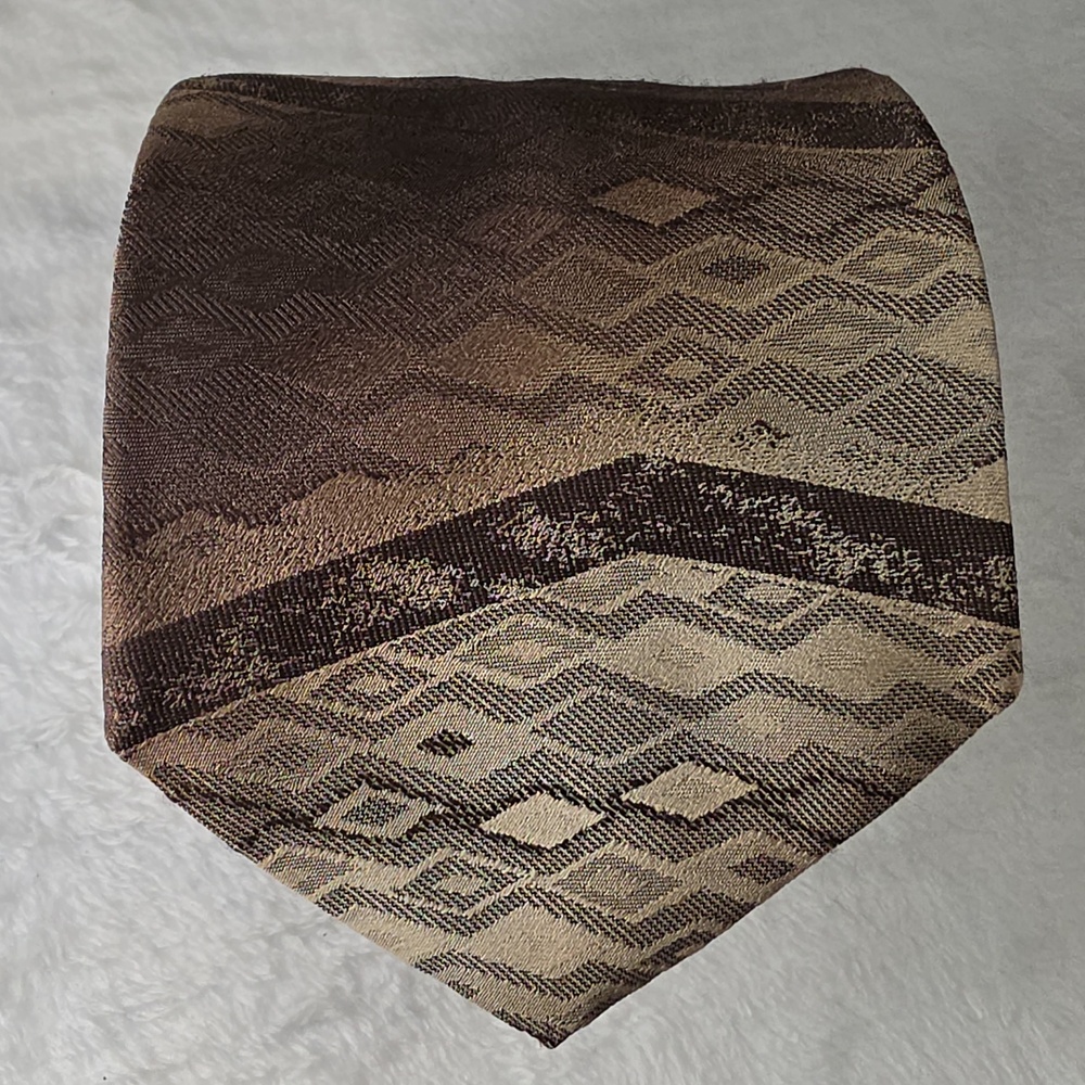 Towncraft Retro Brown Khaki Neutrals Men’s Tie USA